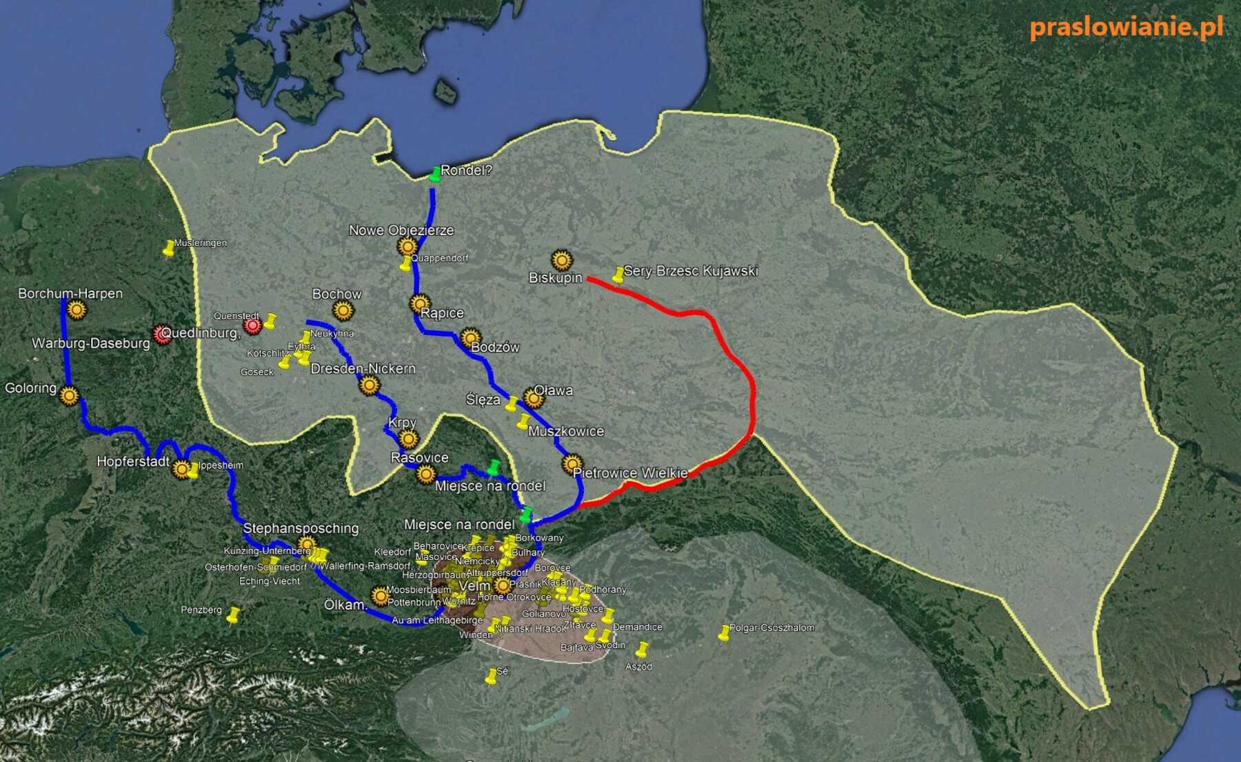 Zasięg następującej po KPL Kultury Amfor Kulistych.